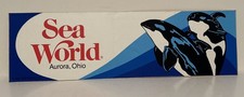 Vintage SeaWorld Aurora Ohio 1980's bumper sticker Shamu Killer Whale Orcas picture