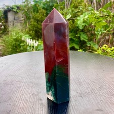1.6LB Natural ocean jade pillar spiritual decoration restoration picture