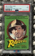 1981 O-Pee-Chee RAIDERS OF THE LOST ARK #1 TITLE CARD PSA 7 NM ~ Rare picture