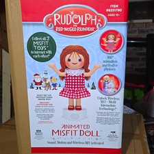 LOWES Rudolph the Red-Nosed Reindeer Animated Misfit Dolly. IN HAND picture
