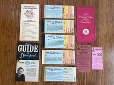 Vintage 1960s Disneyland Ticket Books • Parking Passes • Brochures • Guide Lot picture