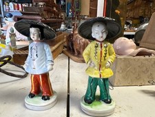 VINTAGE Occupied Japan 2pc Oriental Japanese Sculptures picture