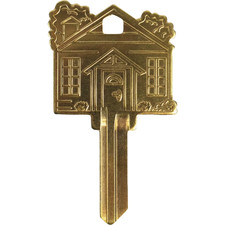 Lucky Line KW1 House Key Blank Brass B405K Kwikset Compatible Uncut Key picture